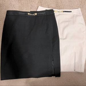 Express Black and Khaki Pencil Skirts (2)